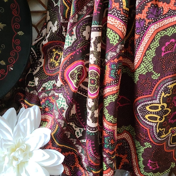 SALE BO HO PAISLEY MULTI S SLIP ON DRESS, TIE BACK - Picture 5 of 16